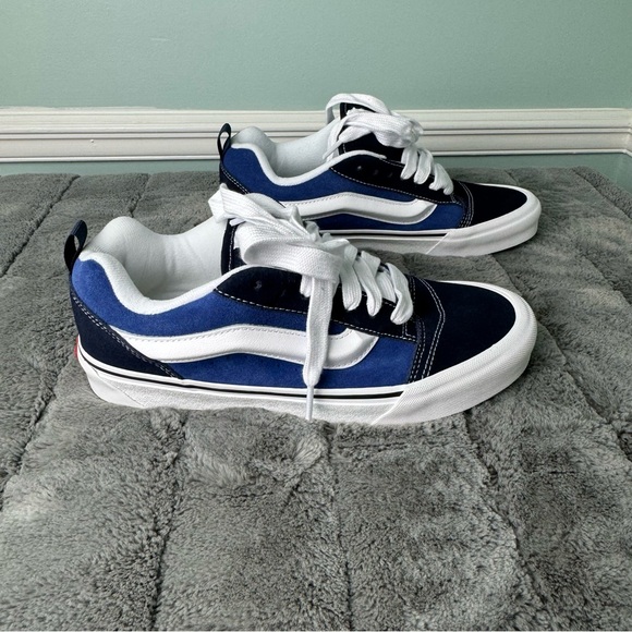 VANS Knu Skool NEW Navy White Suede Men’s 9 Women’s 10.5 Puffy 497974 Kn… - Picture 3 of 9